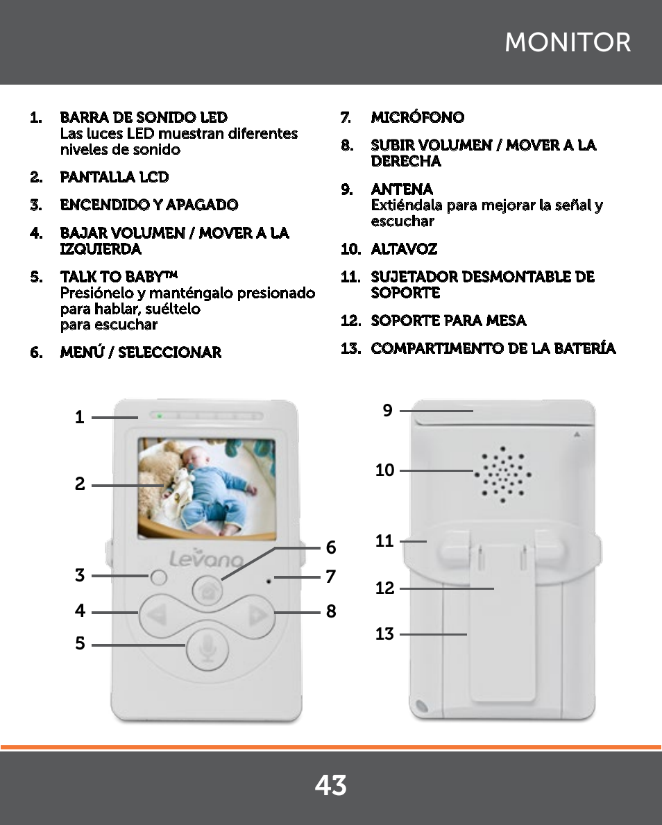 Monitor | Levana Lila Manual User Manual | Page 43 / 56