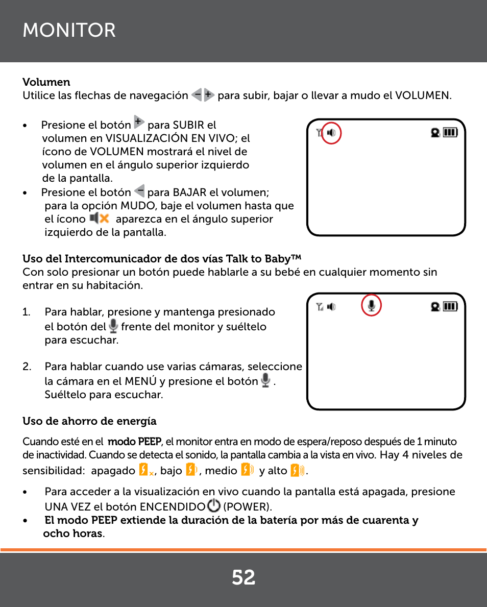 Monitor | Levana Lila Manual User Manual | Page 52 / 56