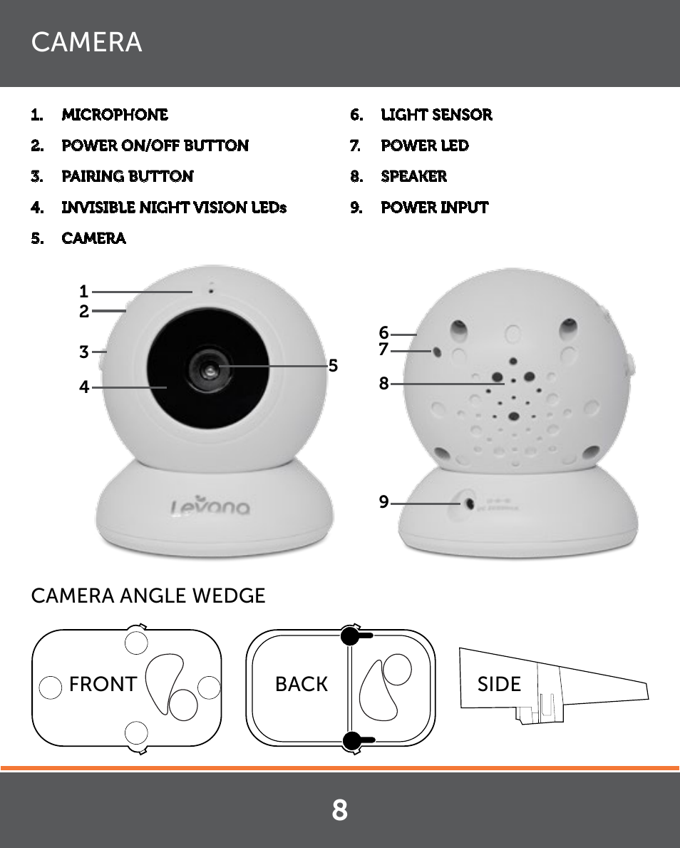 Camera | Levana Lila Manual User Manual | Page 8 / 56