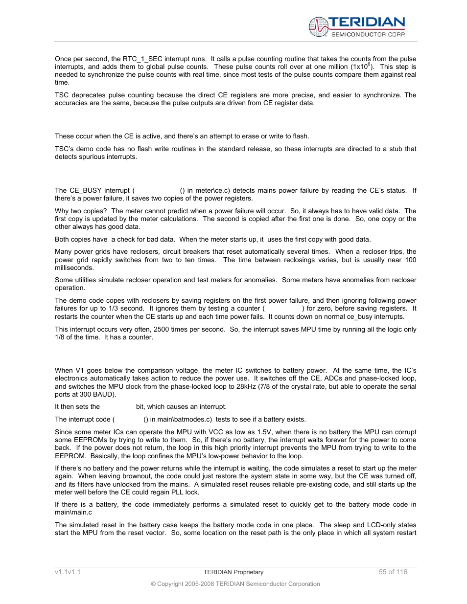2 fwcol0 and fwcol1, 3 ce_busy interrupt, 4 pll_isr | Fwcol0 and fwcol1, Ce_busy interrupt, Pll_isr | Maxim Integrated 71M6534 Energy Meter IC Family Software User Manual | Page 55 / 116