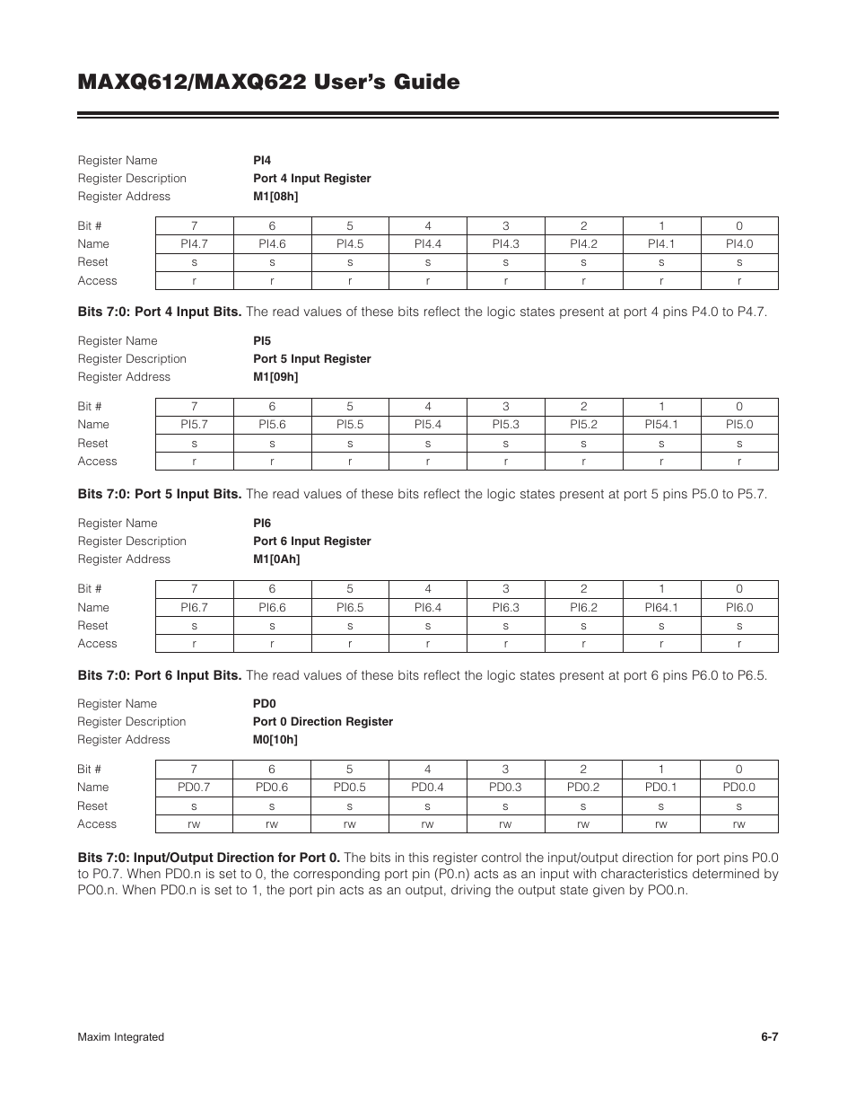 Maxim Integrated MAXQ622 User Manual | Page 109 / 255