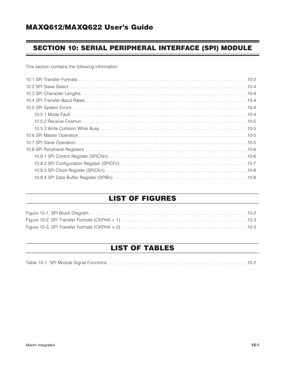 List of figures, List of tables | Maxim Integrated MAXQ622 User Manual | Page 148 / 255