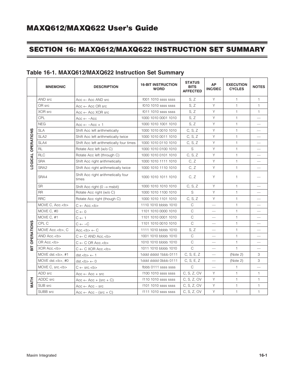 Maxim Integrated MAXQ622 User Manual | Page 211 / 255