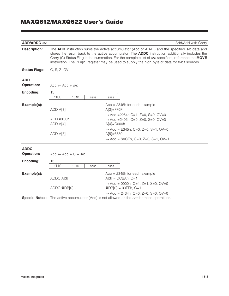 Maxim Integrated MAXQ622 User Manual | Page 213 / 255