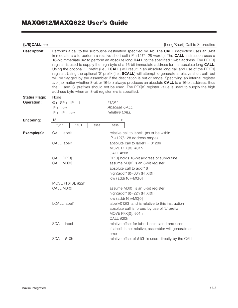 Maxim Integrated MAXQ622 User Manual | Page 215 / 255
