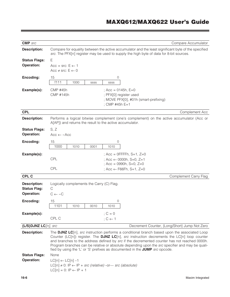 Maxim Integrated MAXQ622 User Manual | Page 216 / 255