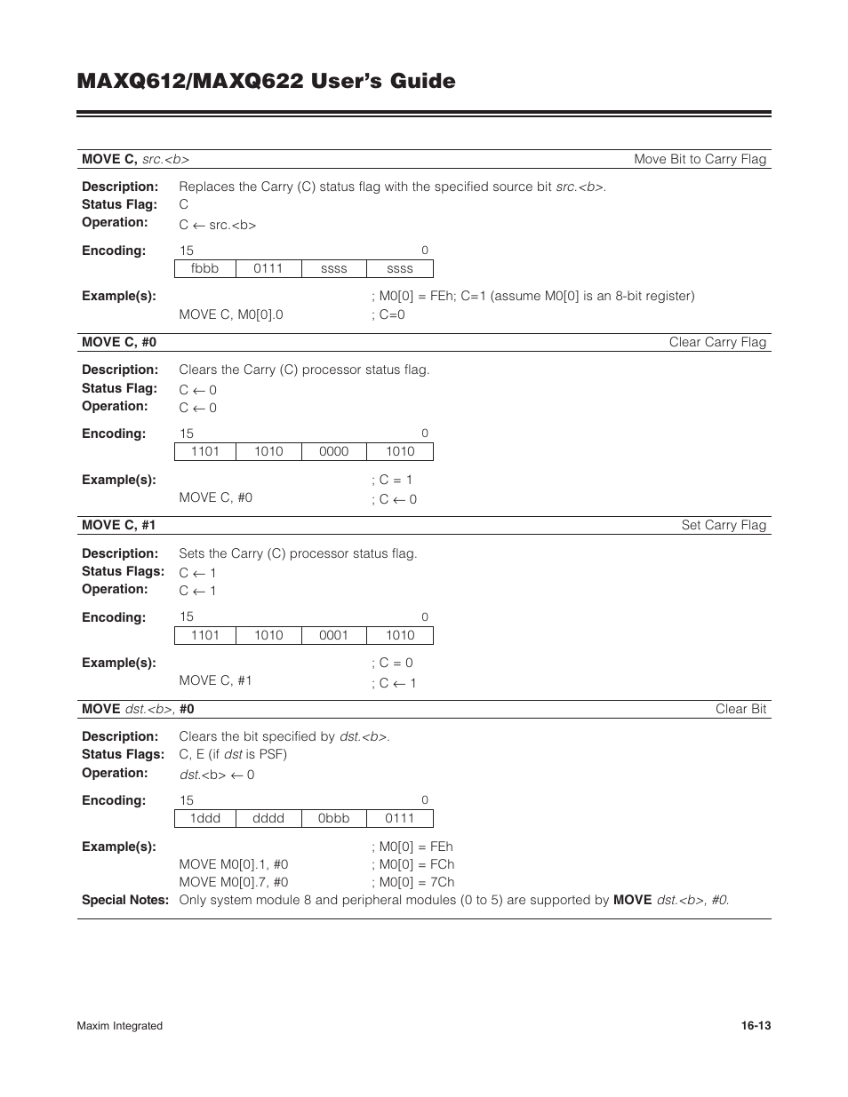 Maxim Integrated MAXQ622 User Manual | Page 223 / 255