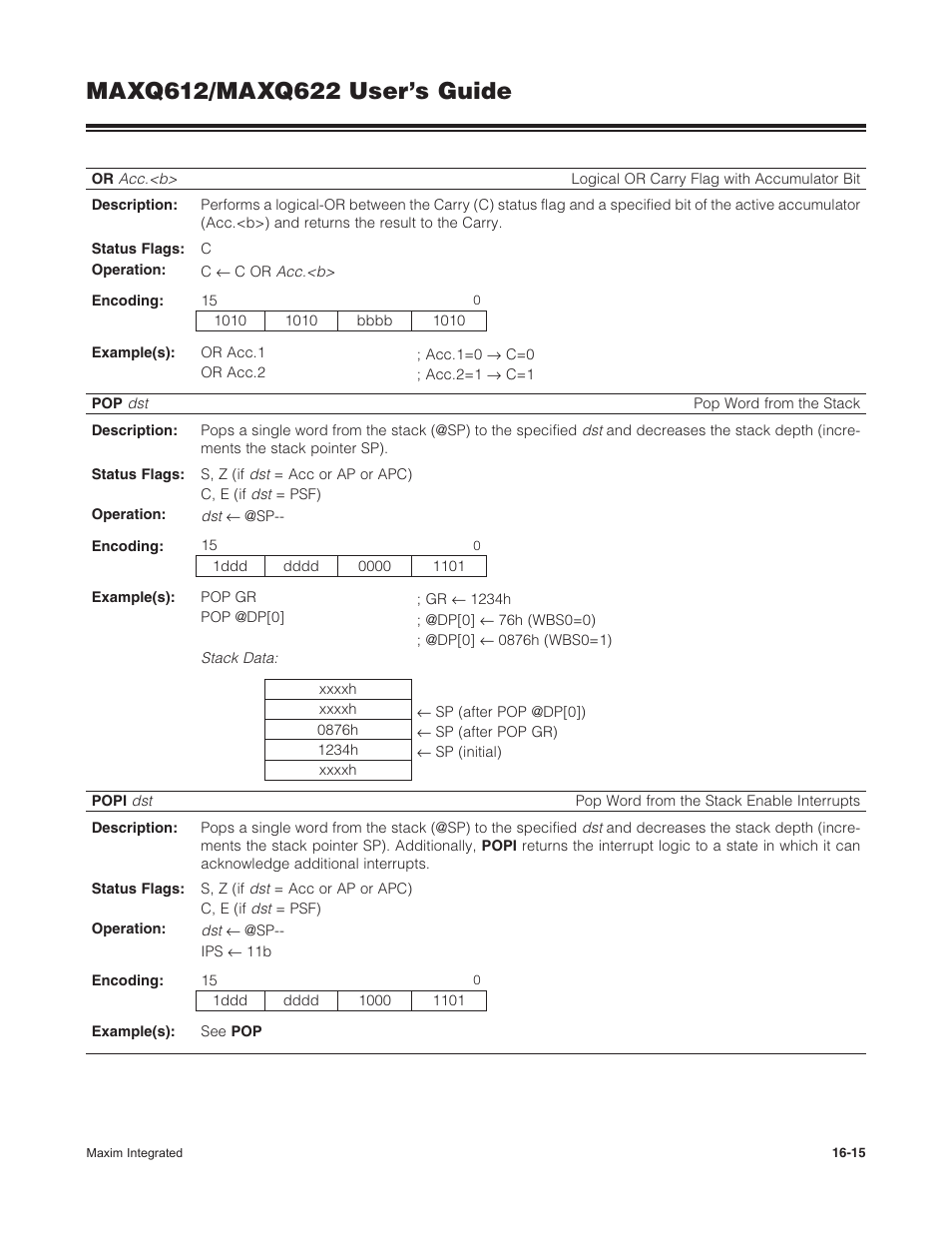 Maxim Integrated MAXQ622 User Manual | Page 225 / 255