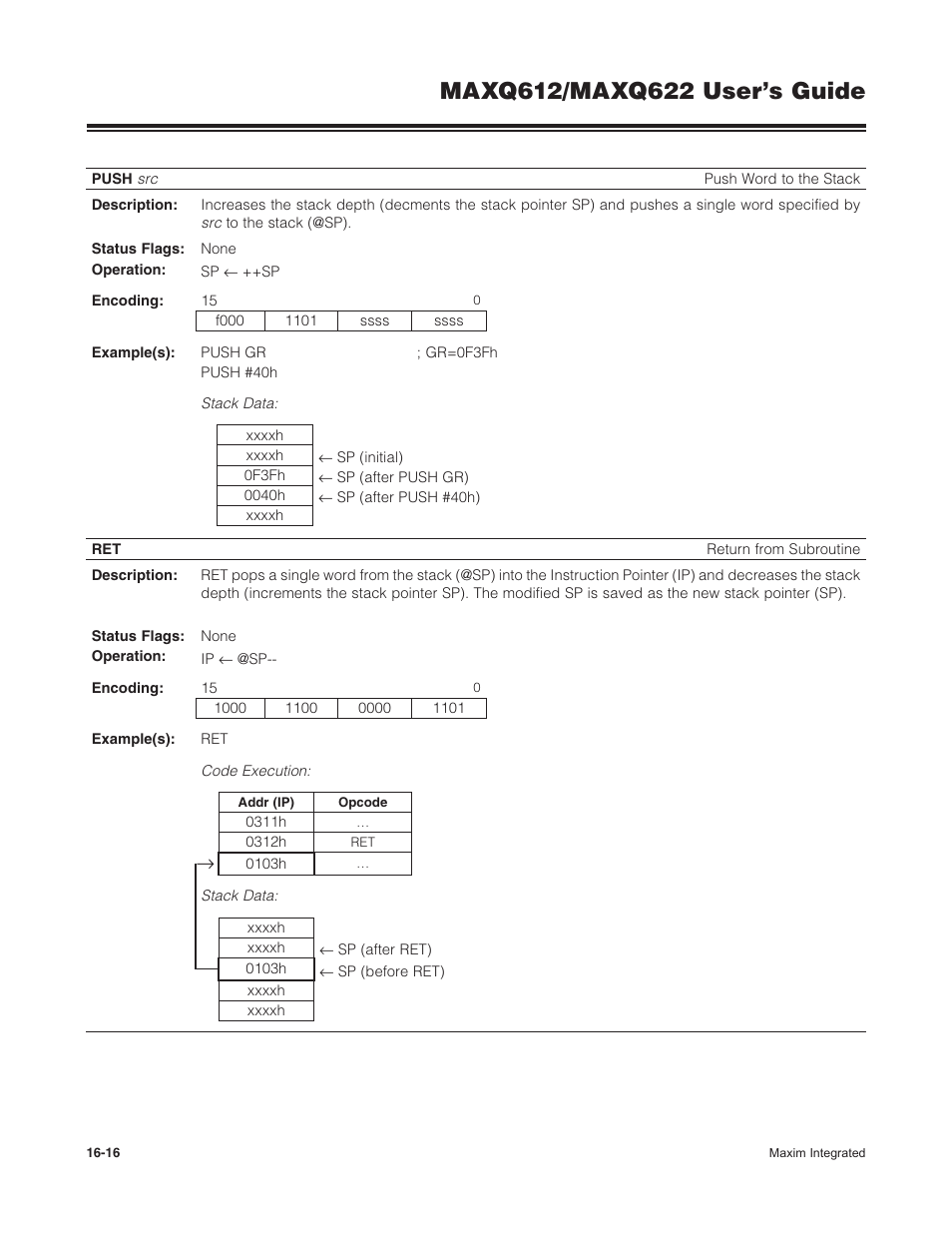Maxim Integrated MAXQ622 User Manual | Page 226 / 255