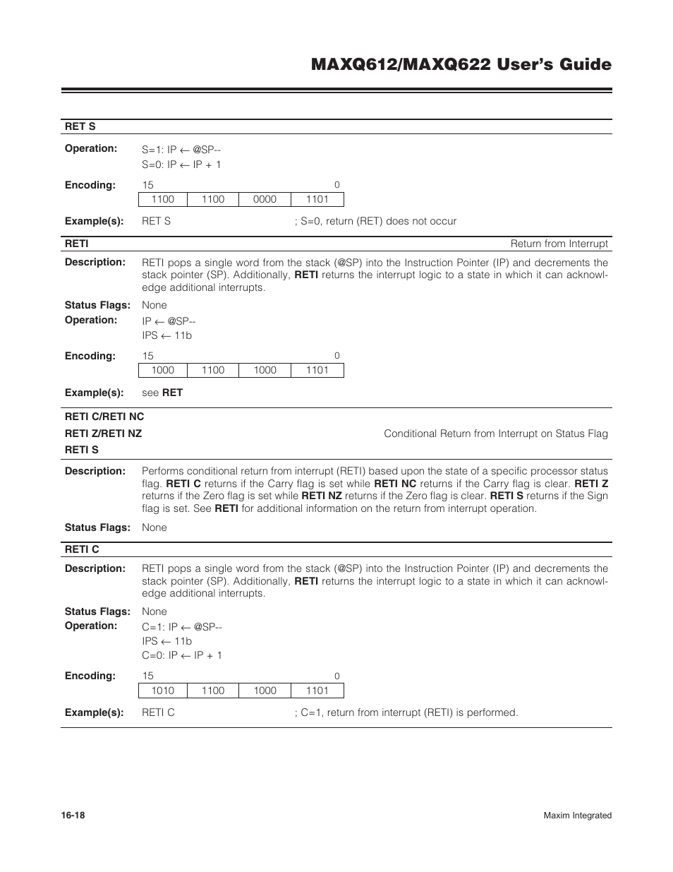 Maxim Integrated MAXQ622 User Manual | Page 228 / 255
