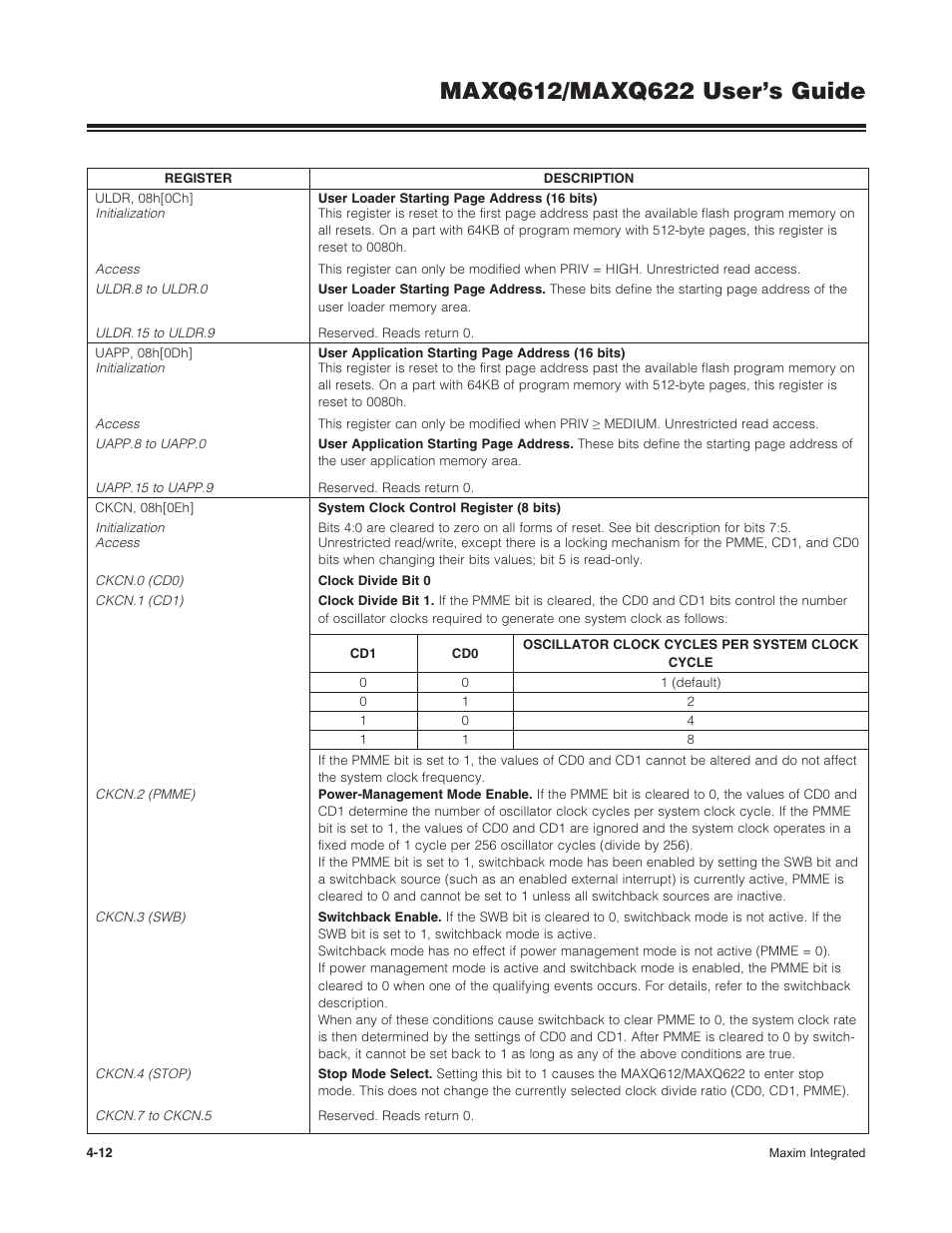 Maxim Integrated MAXQ622 User Manual | Page 68 / 255