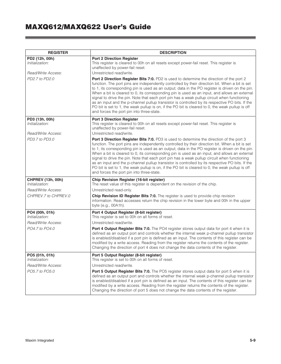 Maxim Integrated MAXQ622 User Manual | Page 82 / 255