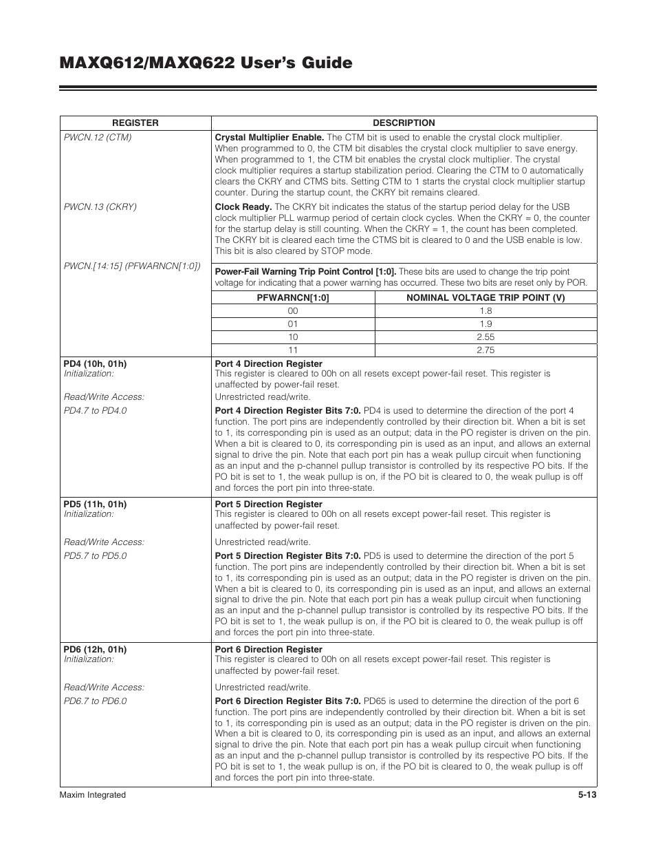 Maxim Integrated MAXQ622 User Manual | Page 86 / 255