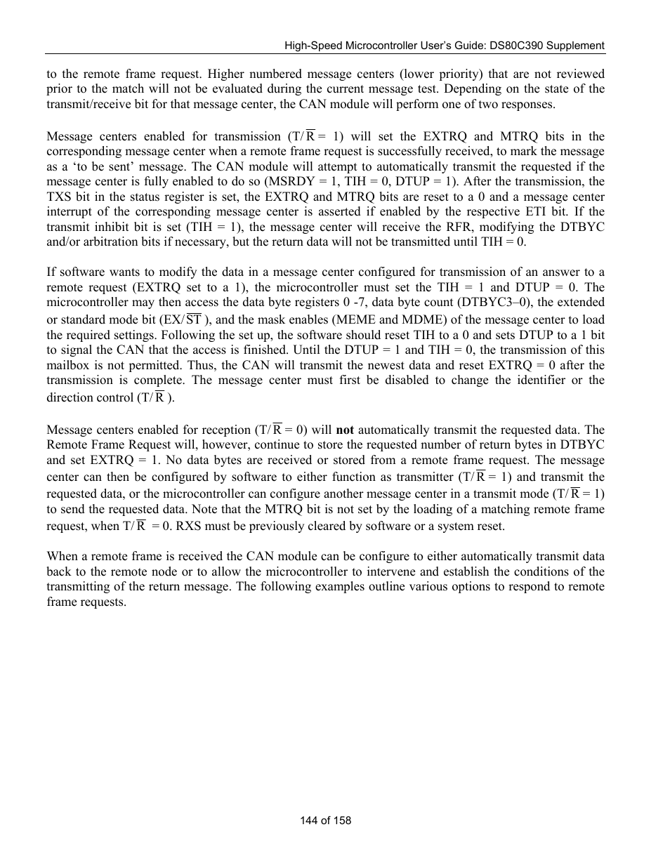 Maxim Integrated High-Speed Microcontroller Users Guide: DS80C390 Supplement User Manual | Page 144 / 158