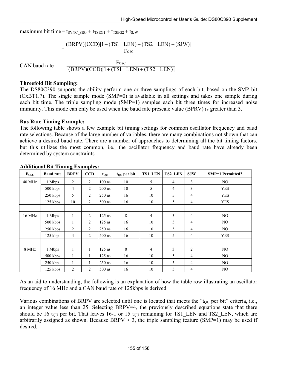 Maxim Integrated High-Speed Microcontroller Users Guide: DS80C390 Supplement User Manual | Page 155 / 158