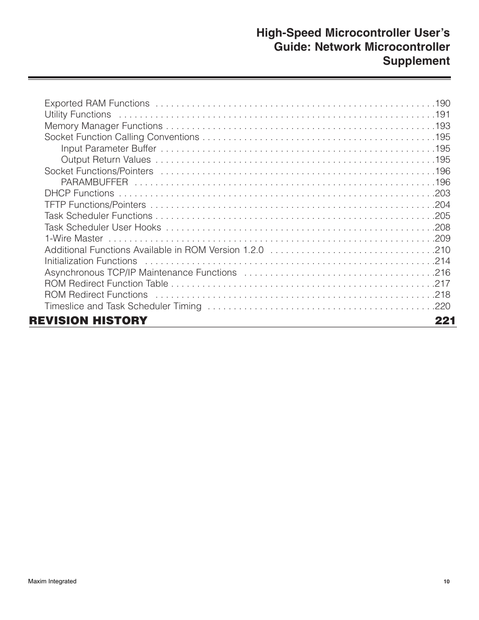 Maxim Integrated High-Speed Microcontroller Users Guide: Network Microcontroller Supplement User Manual | Page 10 / 221