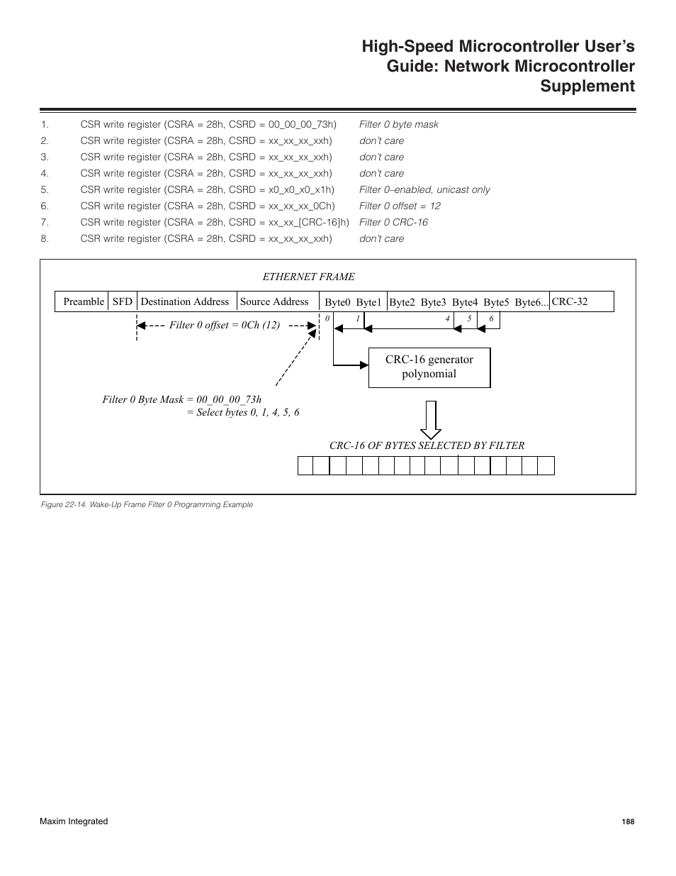Maxim Integrated High-Speed Microcontroller Users Guide: Network Microcontroller Supplement User Manual | Page 188 / 221
