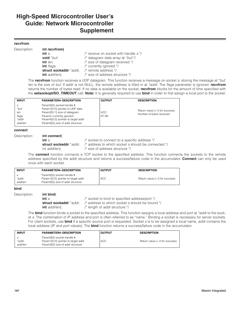 Maxim Integrated High-Speed Microcontroller Users Guide: Network Microcontroller Supplement User Manual | Page 197 / 221
