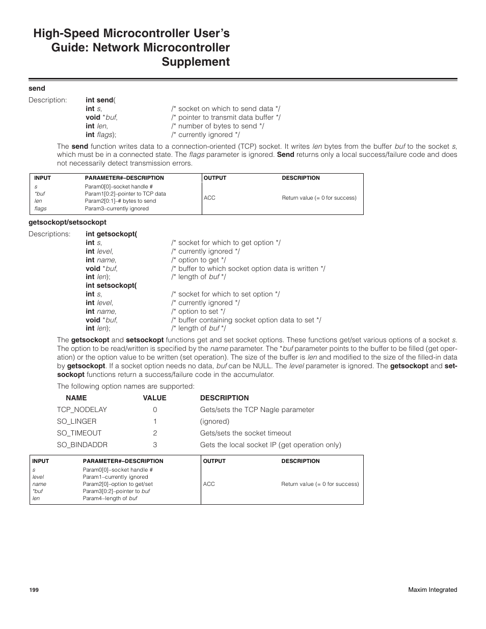 Maxim Integrated High-Speed Microcontroller Users Guide: Network Microcontroller Supplement User Manual | Page 199 / 221