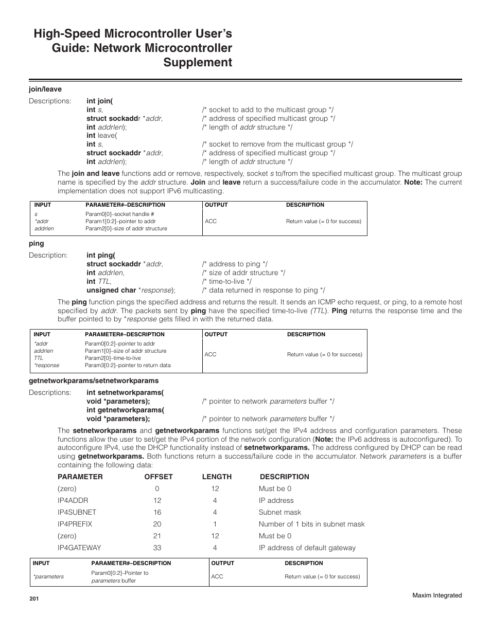 Maxim Integrated High-Speed Microcontroller Users Guide: Network Microcontroller Supplement User Manual | Page 201 / 221