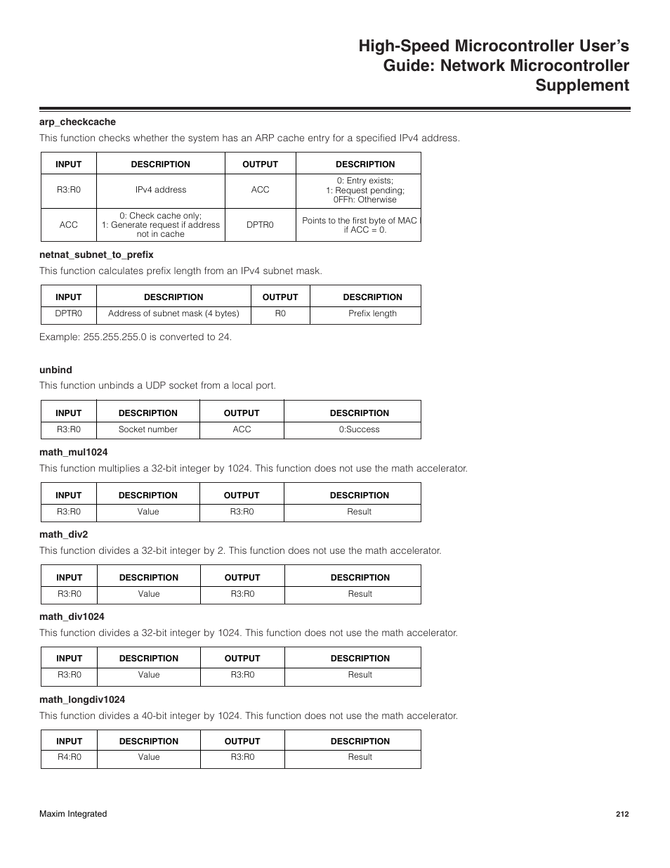 Maxim Integrated High-Speed Microcontroller Users Guide: Network Microcontroller Supplement User Manual | Page 212 / 221