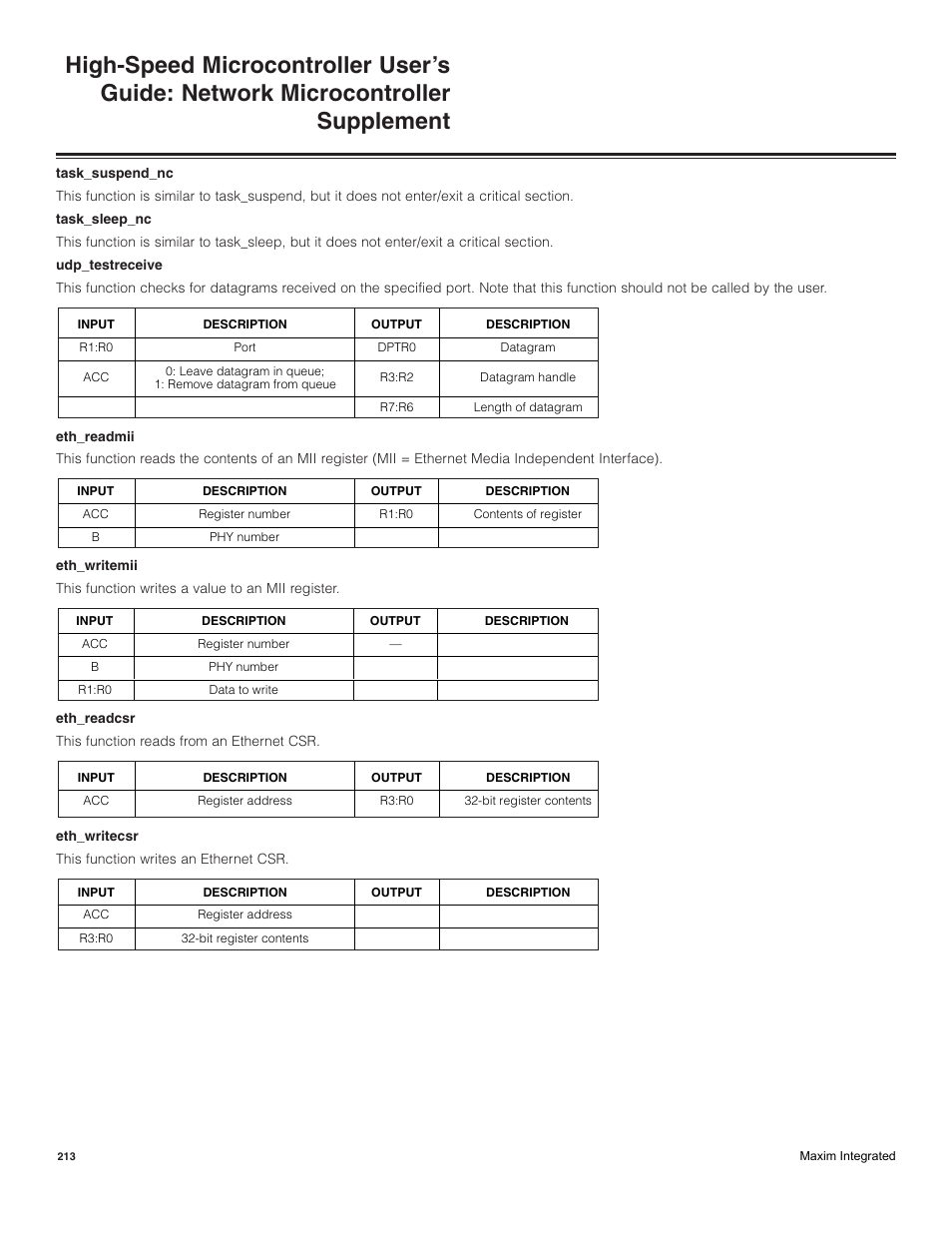 Maxim Integrated High-Speed Microcontroller Users Guide: Network Microcontroller Supplement User Manual | Page 213 / 221
