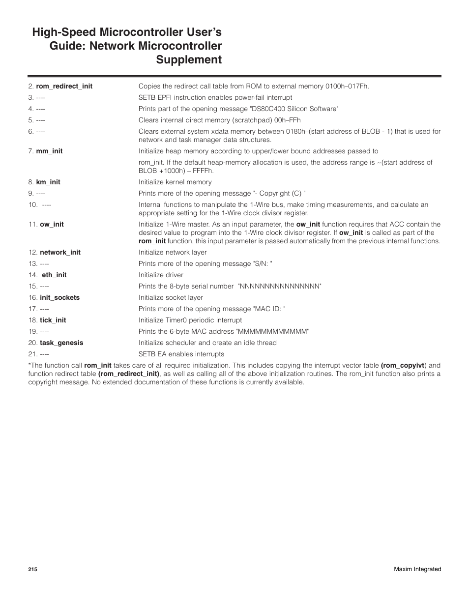 Maxim Integrated High-Speed Microcontroller Users Guide: Network Microcontroller Supplement User Manual | Page 215 / 221