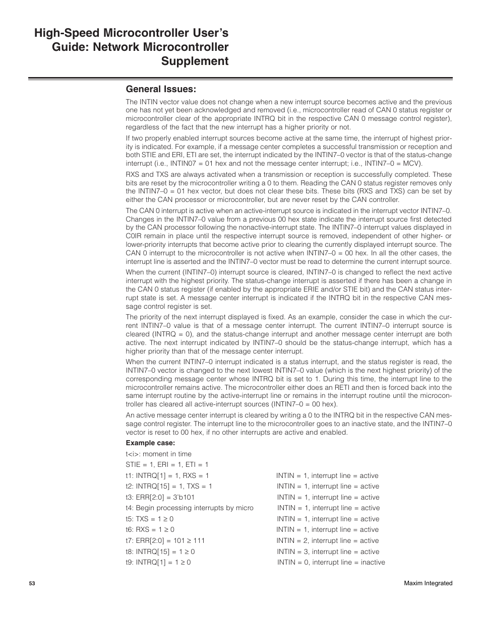 General issues | Maxim Integrated High-Speed Microcontroller Users Guide: Network Microcontroller Supplement User Manual | Page 53 / 221
