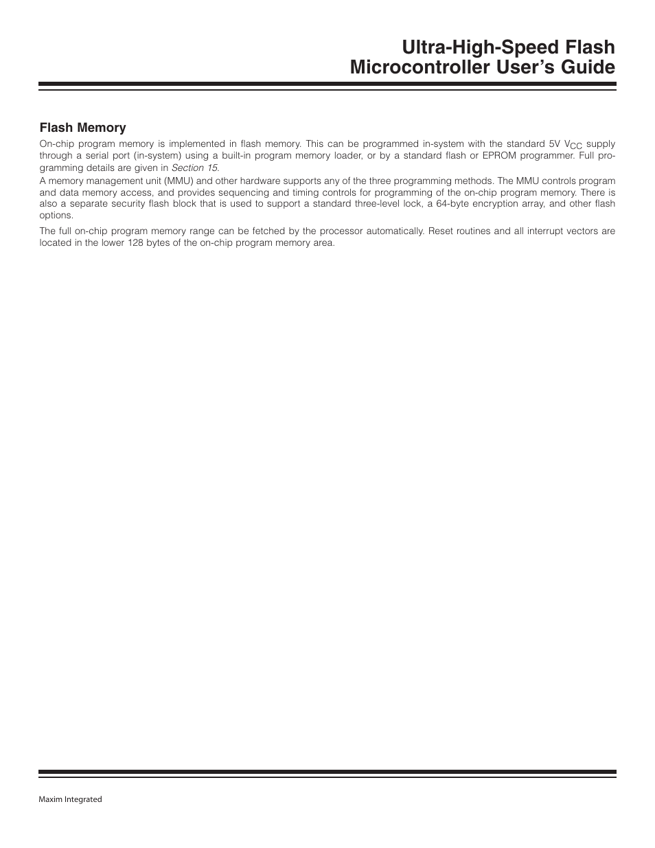 Flash memory, Flash memory -4 | Maxim Integrated Ultra-High-Speed Flash Microcontroller User Manual | Page 8 / 169