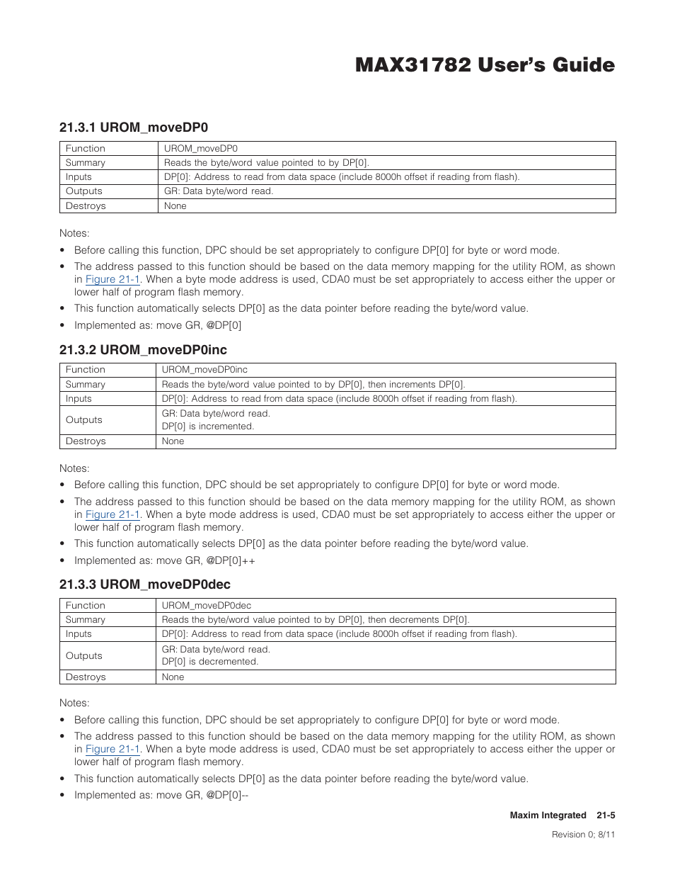 1 urom_movedp0, 2 urom_movedp0inc, 3 urom_movedp0dec | 1urom�movedp0, 2urom�movedp0inc, 3urom�movedp0dec | Maxim Integrated MAX31782 User Manual | Page 218 / 223
