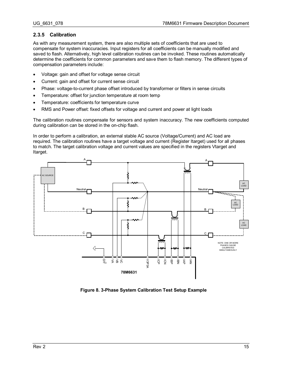 5 calibration, Calibration | Maxim Integrated 78M6631 User Manual | Page 15 / 32