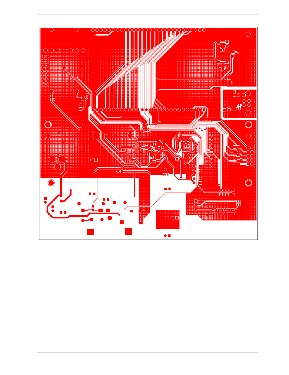 Figure 4-6: 71m6541-db rev 3.0: bottom copper | Maxim Integrated 71M6541 Demo Board User Manual | Page 72 / 76