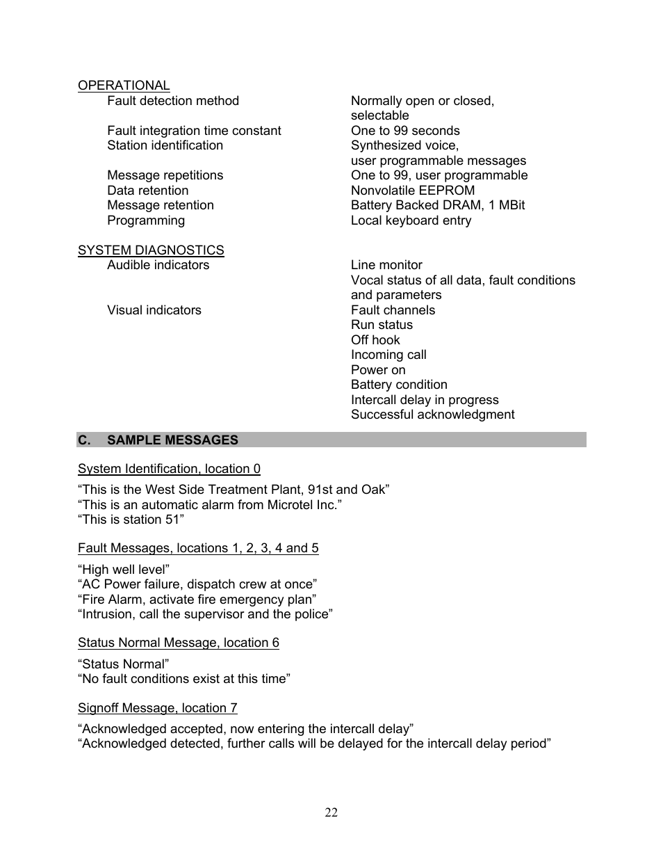 Microtel Series 250 User Manual | Page 26 / 28