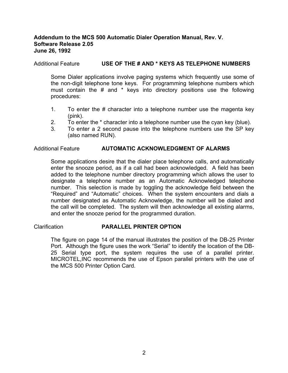 Microtel Series 500 User Manual | Page 9 / 74