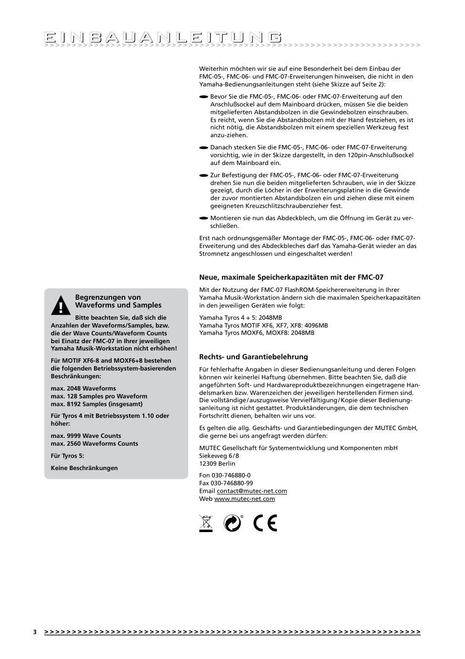 MUTEC FMC-7 User Manual | Page 3 / 6