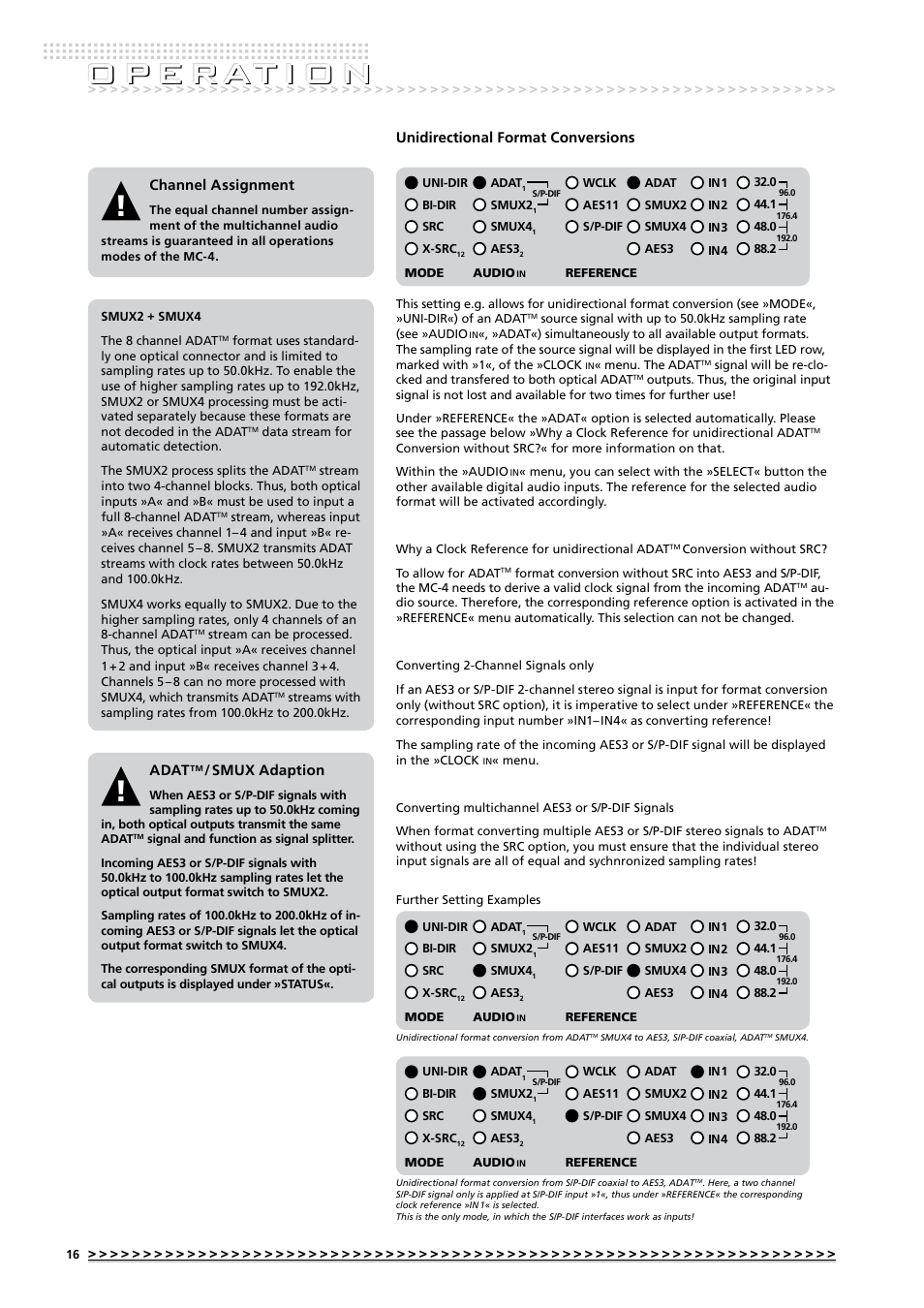 O p e rat i o n | MUTEC MC-4 User Manual | Page 16 / 26