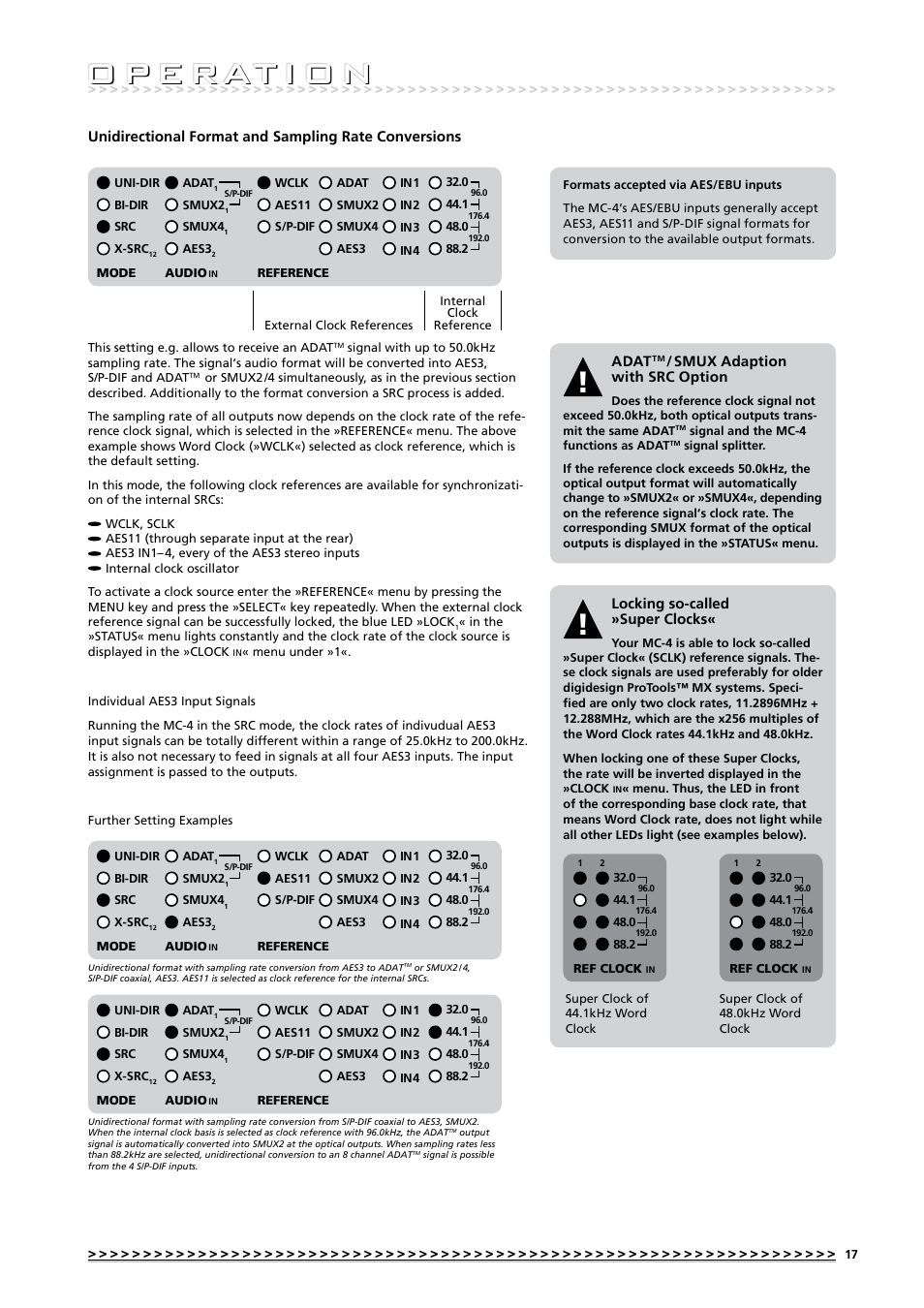 O p e rat i o n | MUTEC MC-4 User Manual | Page 17 / 26