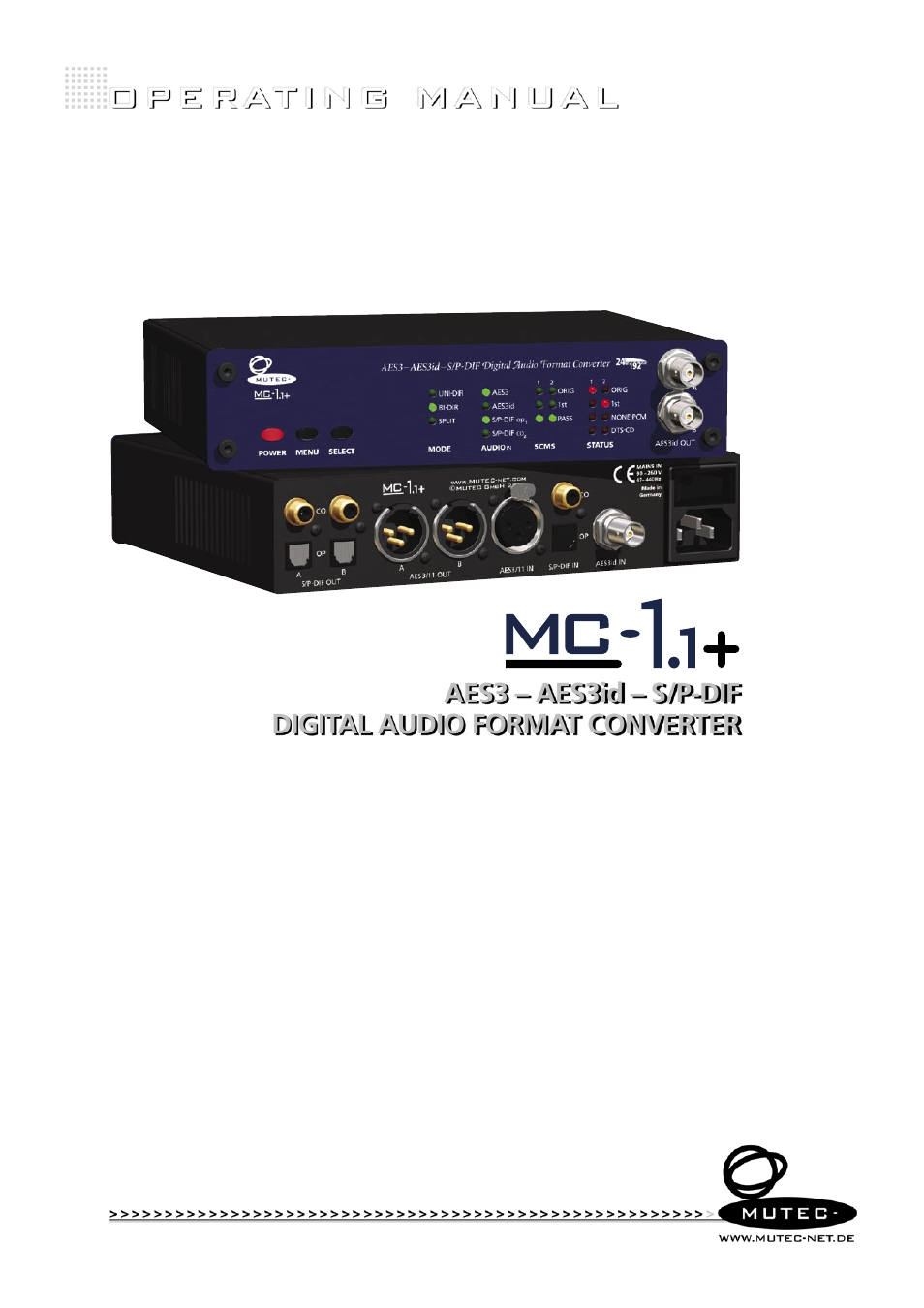 MUTEC MC-1.1+ User Manual | 22 pages