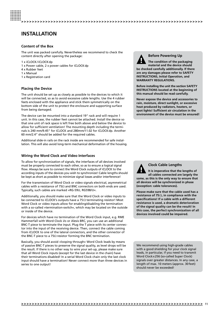 Installation | MUTEC iClock User Manual | Page 11 / 42