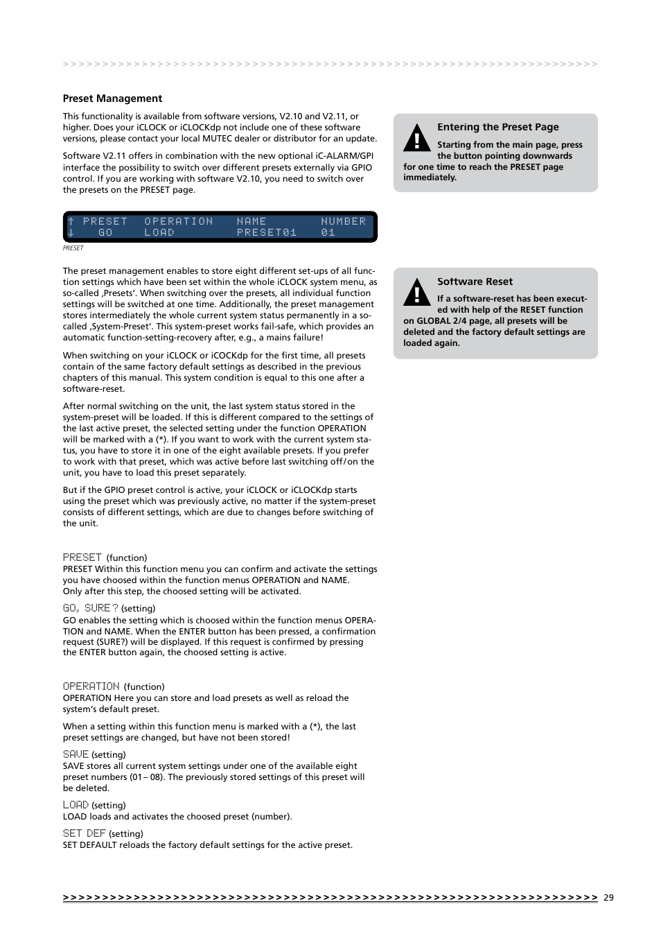 MUTEC iClock User Manual | Page 29 / 42