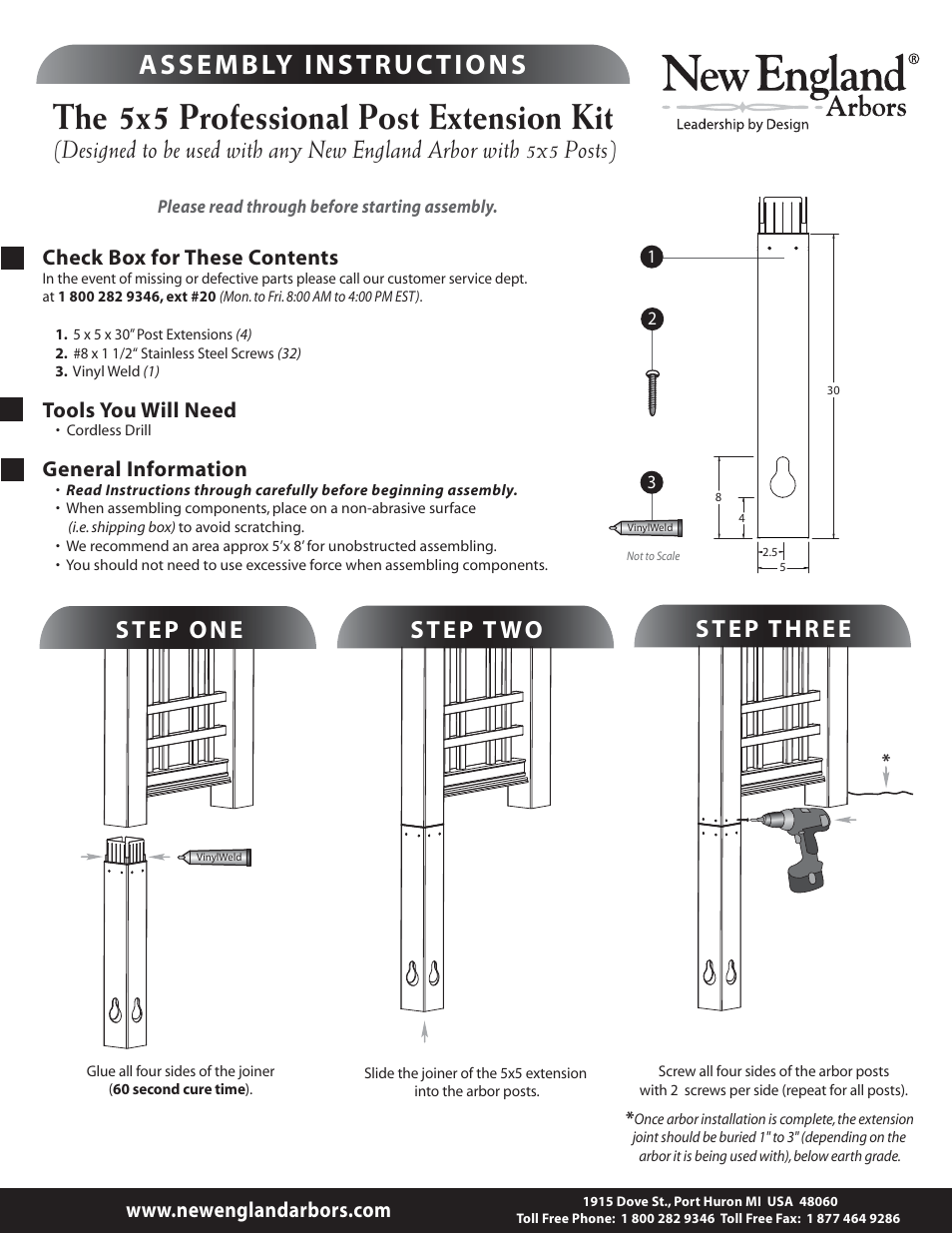 New England Arbors VA80250 User Manual | 1 page