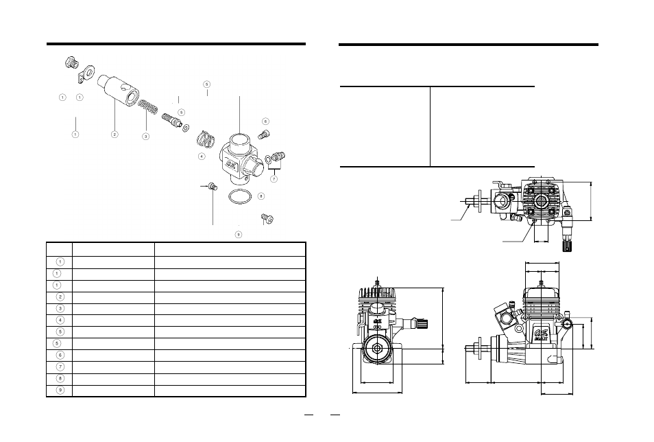 15cv-a three view drawing, Carburetor 20f (32sx), Specifications | O.S. Engines 32SX User Manual | Page 32 / 34