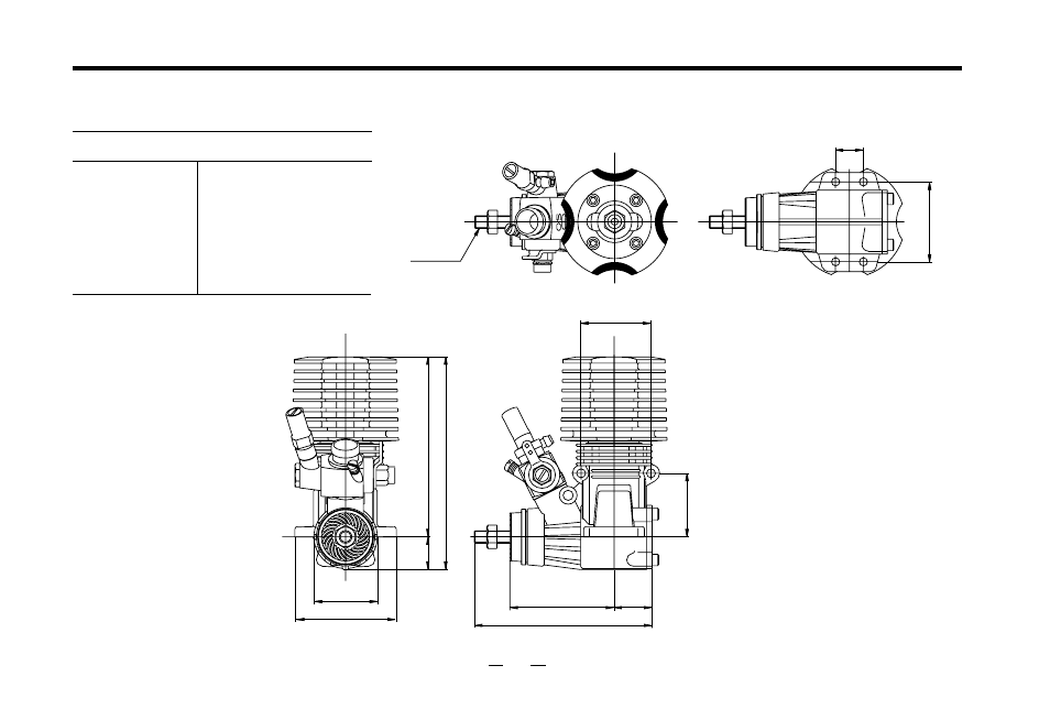 15cv-r three view drawing, Dimensions(mm) | O.S. Engines 15CV-RX User Manual | Page 31 / 34