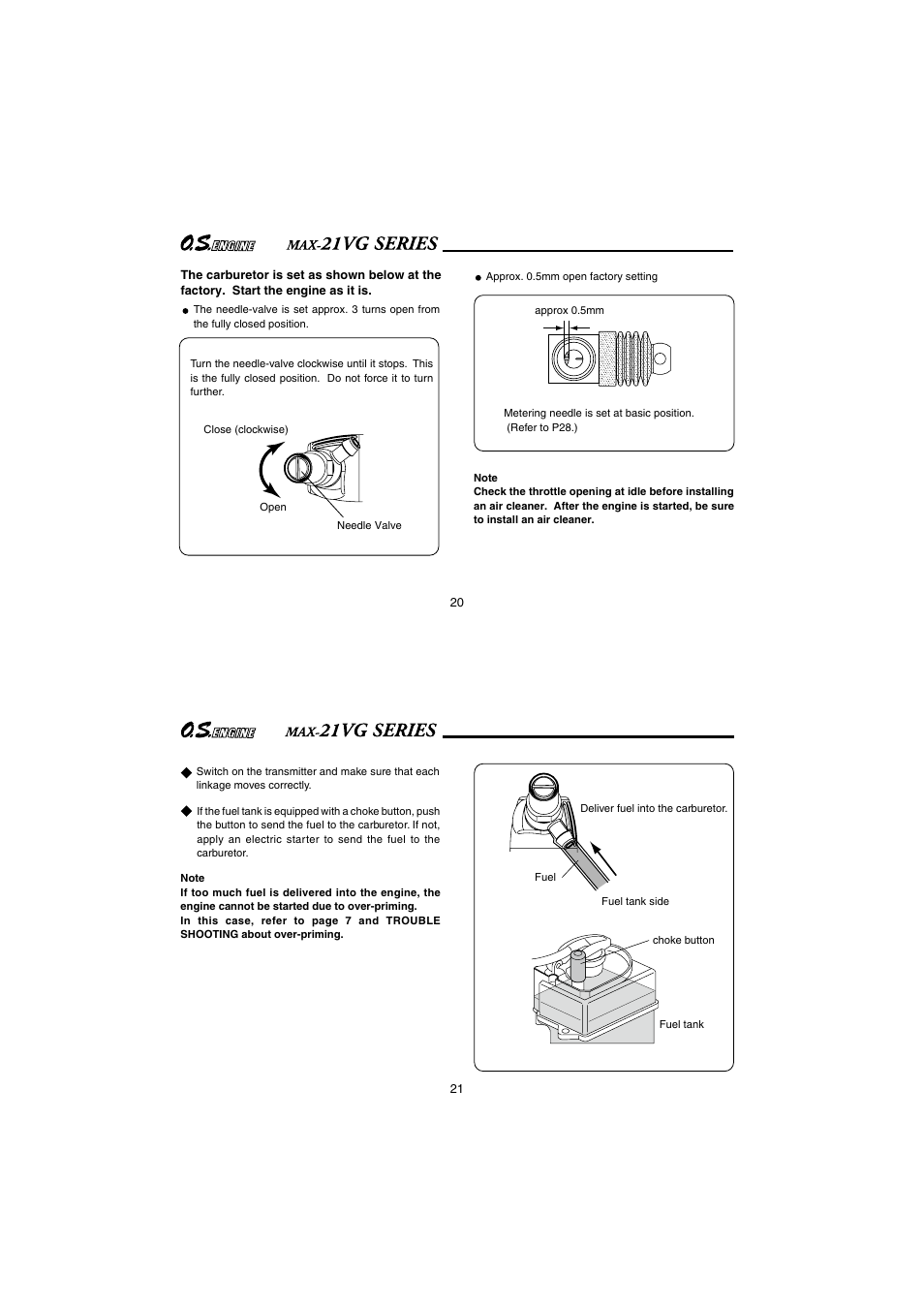 O.S. Engines 21VG-PX User Manual | Page 11 / 25