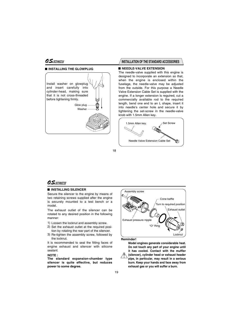 Installation of the standard accessories | O.S. Engines 35AX User Manual | Page 10 / 26