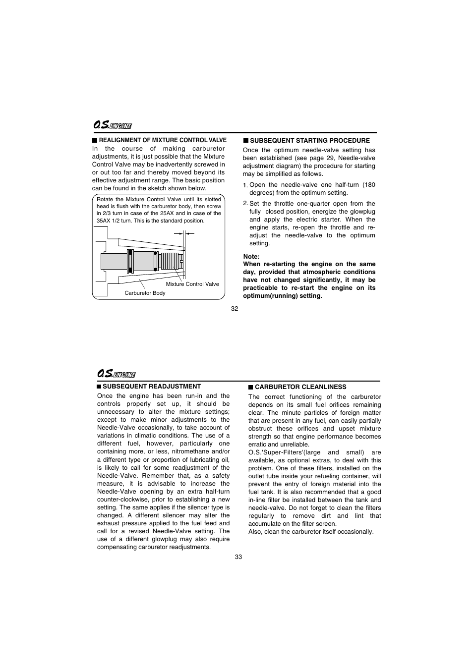 O.S. Engines 35AX User Manual | Page 17 / 26