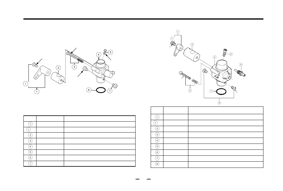 Carburettor exploded view & parts list, Type 40d, Type 60j | O.S. Engines 65LA User Manual | Page 37 / 40