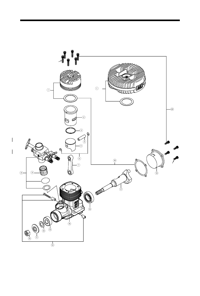 61rx-hg/hgl, Wc" exploded view, Ring | O.S. Engines 61RX-H WC User Manual | Page 29 / 36