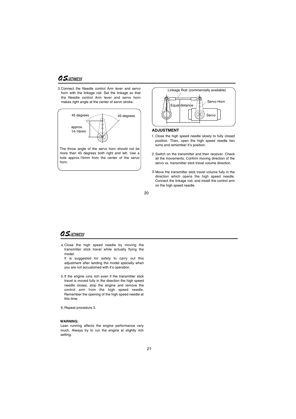 O.S. Engines 91HZ User Manual | Page 11 / 25