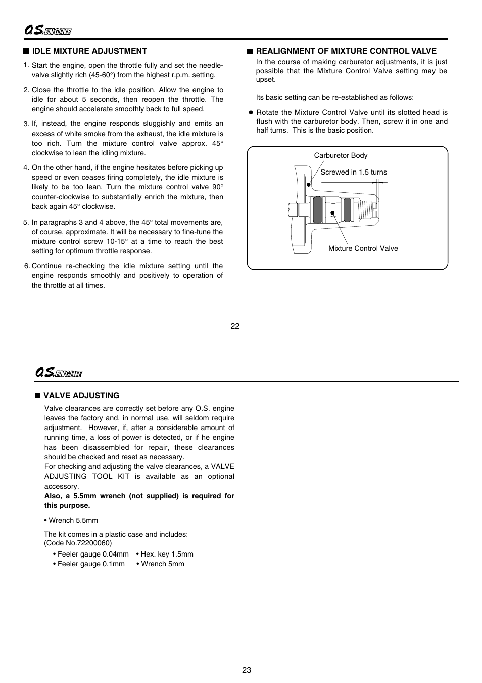 O.S. Engines FS-200S-P User Manual | Page 12 / 16